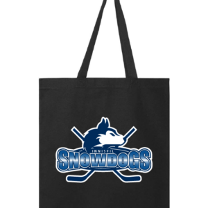 Black Snowdog Tote Bag